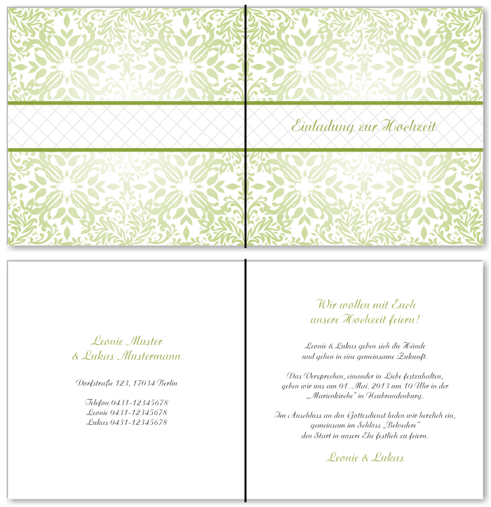  Einladungskarten Hochzeit, Hochzeitseinladungen, Hochzeitskarten, Einladungen f&uuml;r Hochzeit