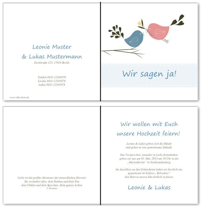  Einladungskarten Hochzeit, Hochzeitseinladungen, Hochzeitskarten, Einladungen f&uuml;r Hochzeit