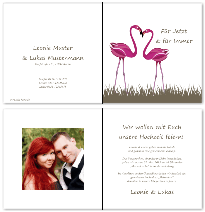  Einladungskarten Hochzeit, Hochzeitseinladungen, Hochzeitskarten, Einladungen f&uuml;r Hochzeit