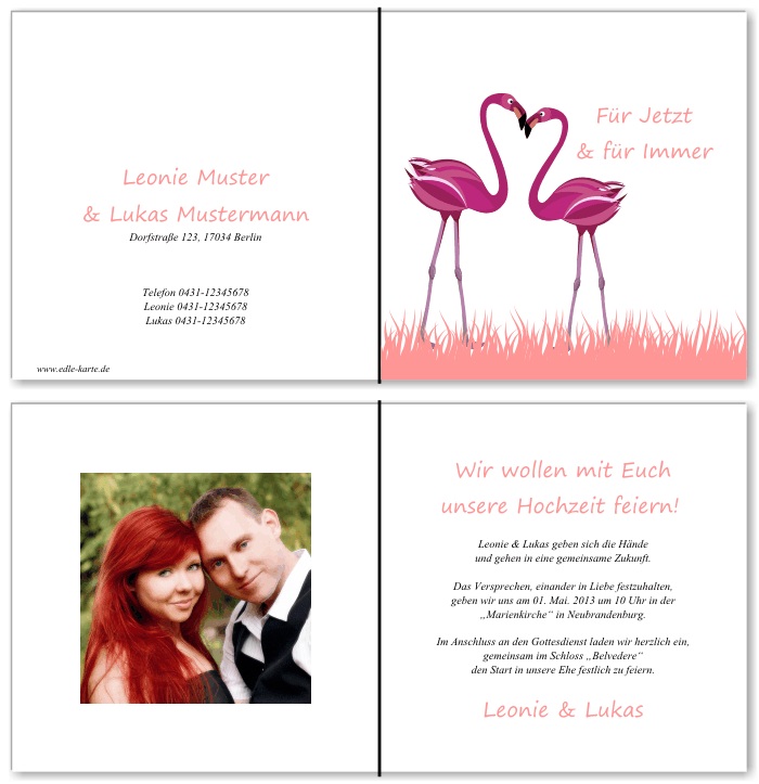  Einladungskarten Hochzeit, Hochzeitseinladungen, Hochzeitskarten, Einladungen f&uuml;r Hochzeit