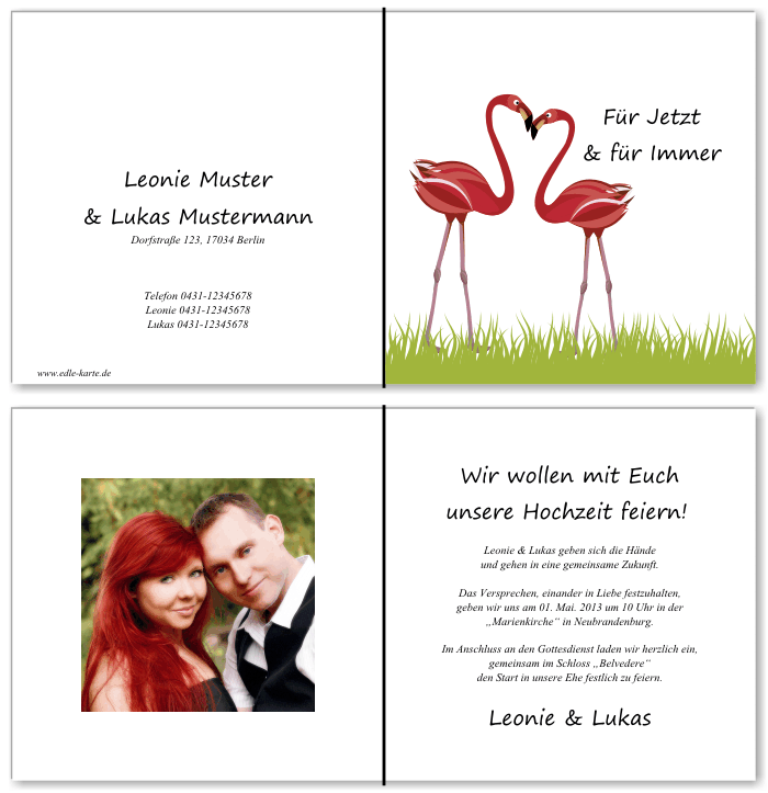  Einladungskarten Hochzeit, Hochzeitseinladungen, Hochzeitskarten, Einladungen f&uuml;r Hochzeit