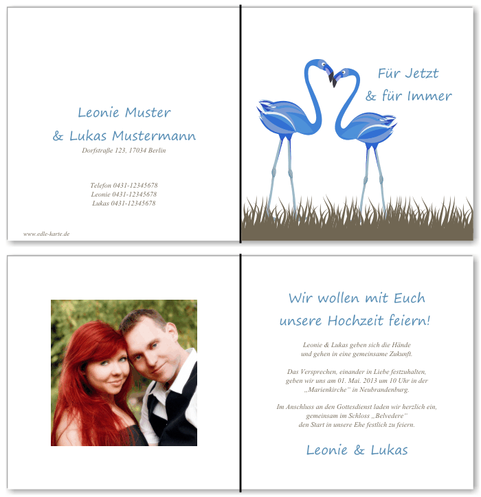  Einladungskarten Hochzeit, Hochzeitseinladungen, Hochzeitskarten, Einladungen f&uuml;r Hochzeit