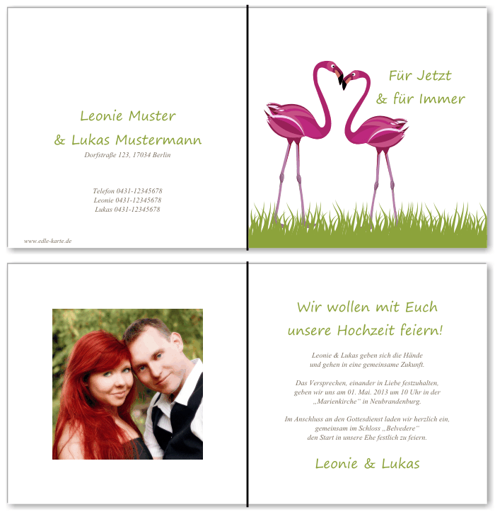  Einladungskarten Hochzeit, Hochzeitseinladungen, Hochzeitskarten, Einladungen f&uuml;r Hochzeit