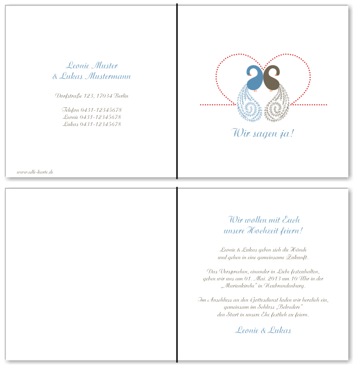  Einladungskarten Hochzeit, Hochzeitseinladungen, Hochzeitskarten, Einladungen f&uuml;r Hochzeit