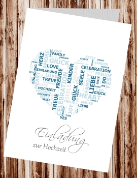 Hochzeitseinladungen, Einladungskarten zur Hochzeit, individuelle Einladungen für Hochzeit, Hochzeitskarten, persönliche Hochzeitseinladungen