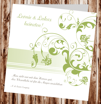 Hochzeitseinladungen, Einladungskarten zur Hochzeit, individuelle Einladungen f&uuml;r Hochzeit, Hochzeitskarten, pers&ouml;nliche Hochzeitseinladungen