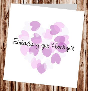 Hochzeitseinladungen, Einladungskarten zur Hochzeit, individuelle Einladungen f&uuml;r Hochzeit, Hochzeitskarten, pers&ouml;nliche Hochzeitseinladungen