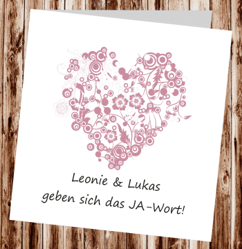 Hochzeitseinladungen, Einladungskarten zur Hochzeit, individuelle Einladungen f&uuml;r Hochzeit, Hochzeitskarten, pers&ouml;nliche Hochzeitseinladungen