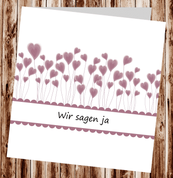 Hochzeitseinladungen, Einladungskarten zur Hochzeit, individuelle Einladungen f&uuml;r Hochzeit, Hochzeitskarten, pers&ouml;nliche Hochzeitseinladungen