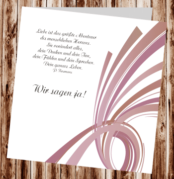 Hochzeitseinladungen, Einladungskarten zur Hochzeit, individuelle Einladungen f&uuml;r Hochzeit, Hochzeitskarten, pers&ouml;nliche Hochzeitseinladungen