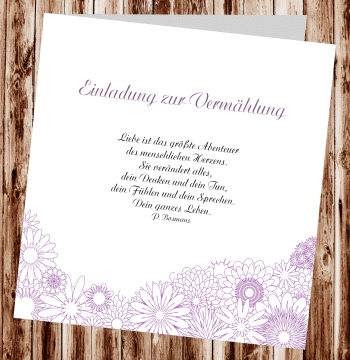 Hochzeitseinladungen, Einladungskarten zur Hochzeit, individuelle Einladungen f&uuml;r Hochzeit, Hochzeitskarten, pers&ouml;nliche Hochzeitseinladungen