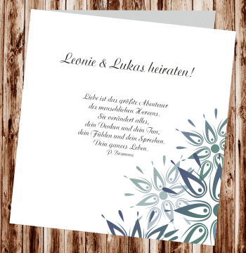 Hochzeitseinladungen, Einladungskarten zur Hochzeit, individuelle Einladungen f&uuml;r Hochzeit, Hochzeitskarten, pers&ouml;nliche Hochzeitseinladungen