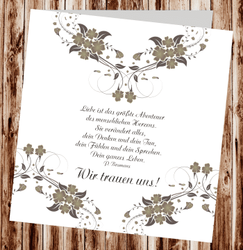 Hochzeitseinladungen, Einladungskarten zur Hochzeit, individuelle Einladungen f&uuml;r Hochzeit, Hochzeitskarten, pers&ouml;nliche Hochzeitseinladungen