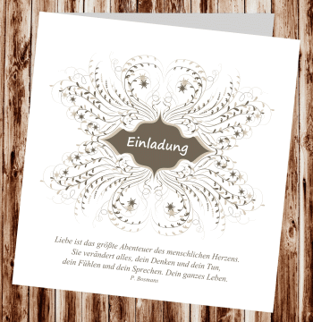 Hochzeitseinladungen, Einladungskarten zur Hochzeit, individuelle Einladungen f&uuml;r Hochzeit, Hochzeitskarten, pers&ouml;nliche Hochzeitseinladungen