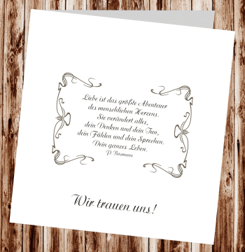 Hochzeitseinladungen, Einladungskarten zur Hochzeit, individuelle Einladungen f&uuml;r Hochzeit, Hochzeitskarten, pers&ouml;nliche Hochzeitseinladungen