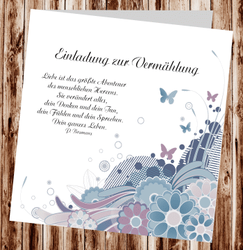 Hochzeitseinladungen, Einladungskarten zur Hochzeit, individuelle Einladungen f&uuml;r Hochzeit, Hochzeitskarten, pers&ouml;nliche Hochzeitseinladungen