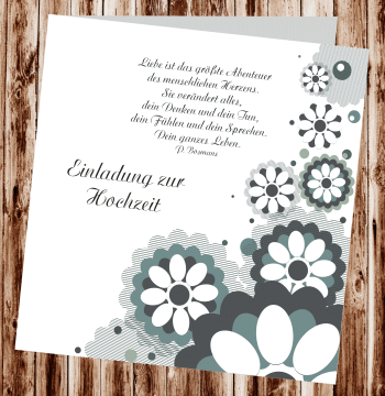 Hochzeitseinladungen, Einladungskarten zur Hochzeit, individuelle Einladungen f&uuml;r Hochzeit, Hochzeitskarten, pers&ouml;nliche Hochzeitseinladungen