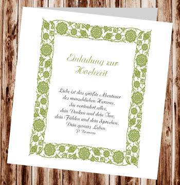 Hochzeitseinladungen, Einladungskarten zur Hochzeit, individuelle Einladungen f&uuml;r Hochzeit, Hochzeitskarten, pers&ouml;nliche Hochzeitseinladungen