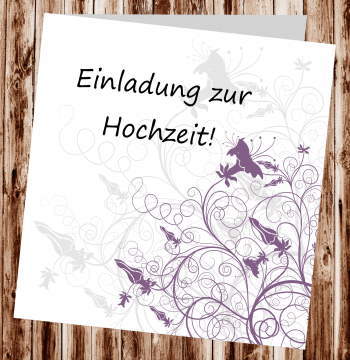 Hochzeitseinladungen, Einladungskarten zur Hochzeit, individuelle Einladungen f&uuml;r Hochzeit, Hochzeitskarten, pers&ouml;nliche Hochzeitseinladungen