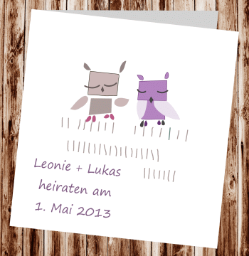 Hochzeitseinladungen, Einladungskarten zur Hochzeit, individuelle Einladungen f&uuml;r Hochzeit, Hochzeitskarten, pers&ouml;nliche Hochzeitseinladungen